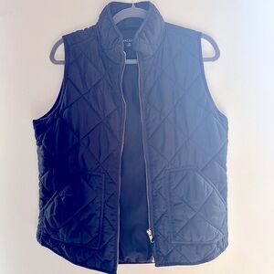 J.Crew Quilted Black Vest